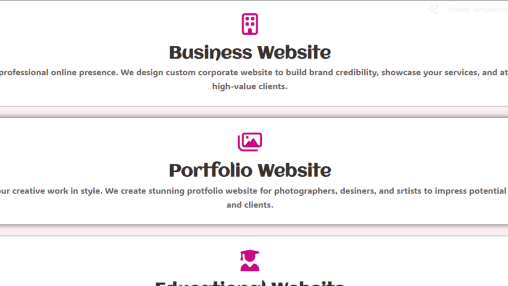 webaite portfolio