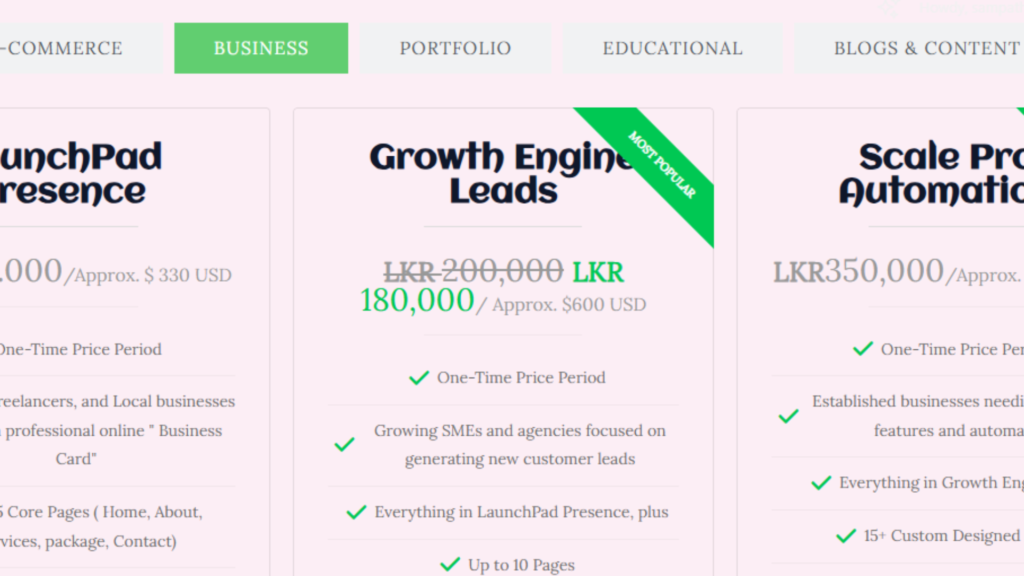 website portfolio