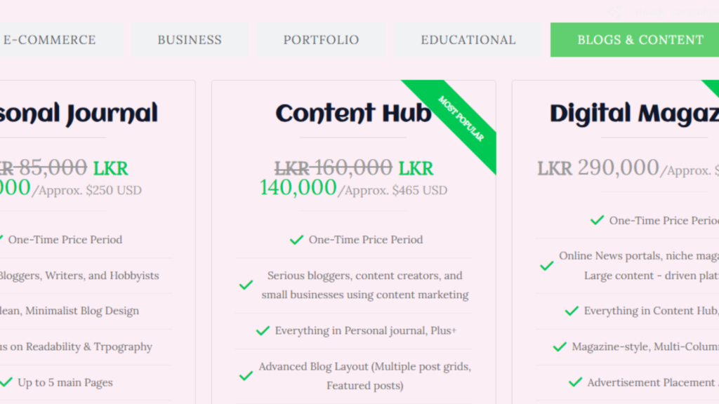 website portfolio